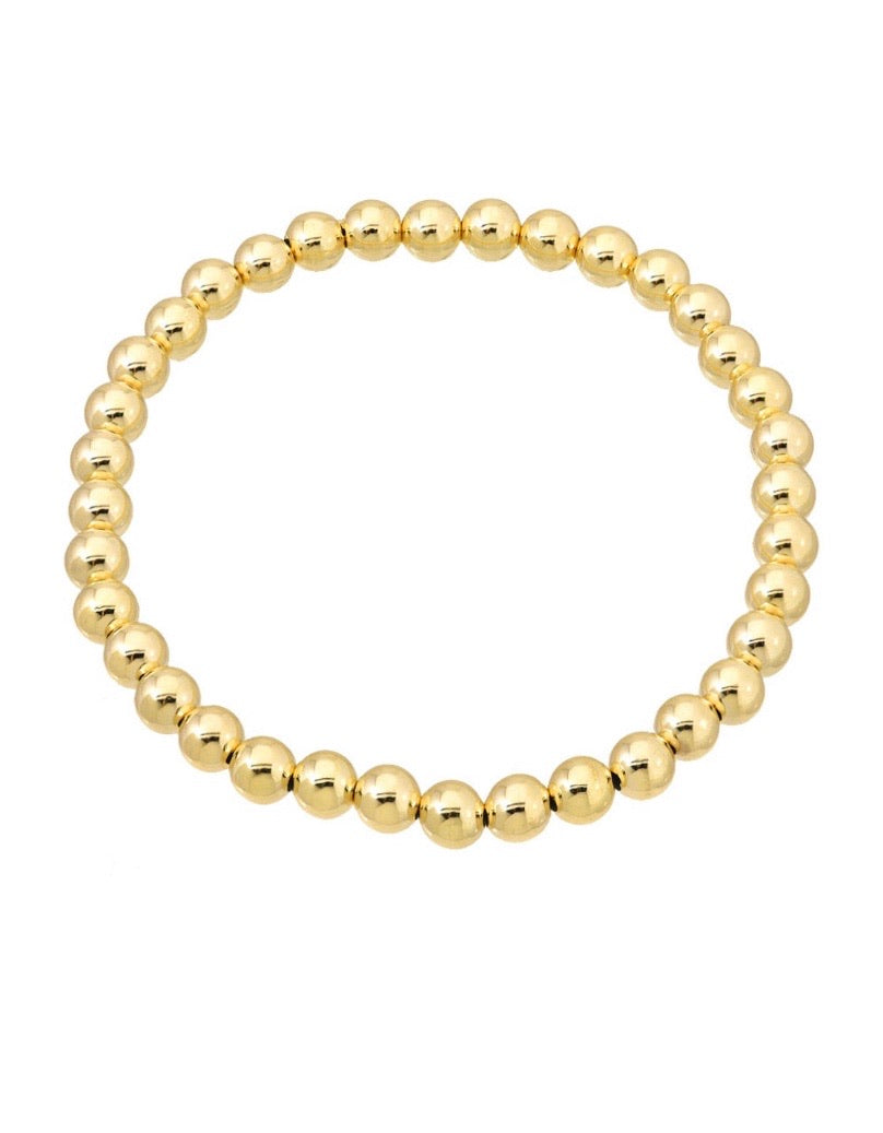 5mm Gold Bead Bracelet – EPJ