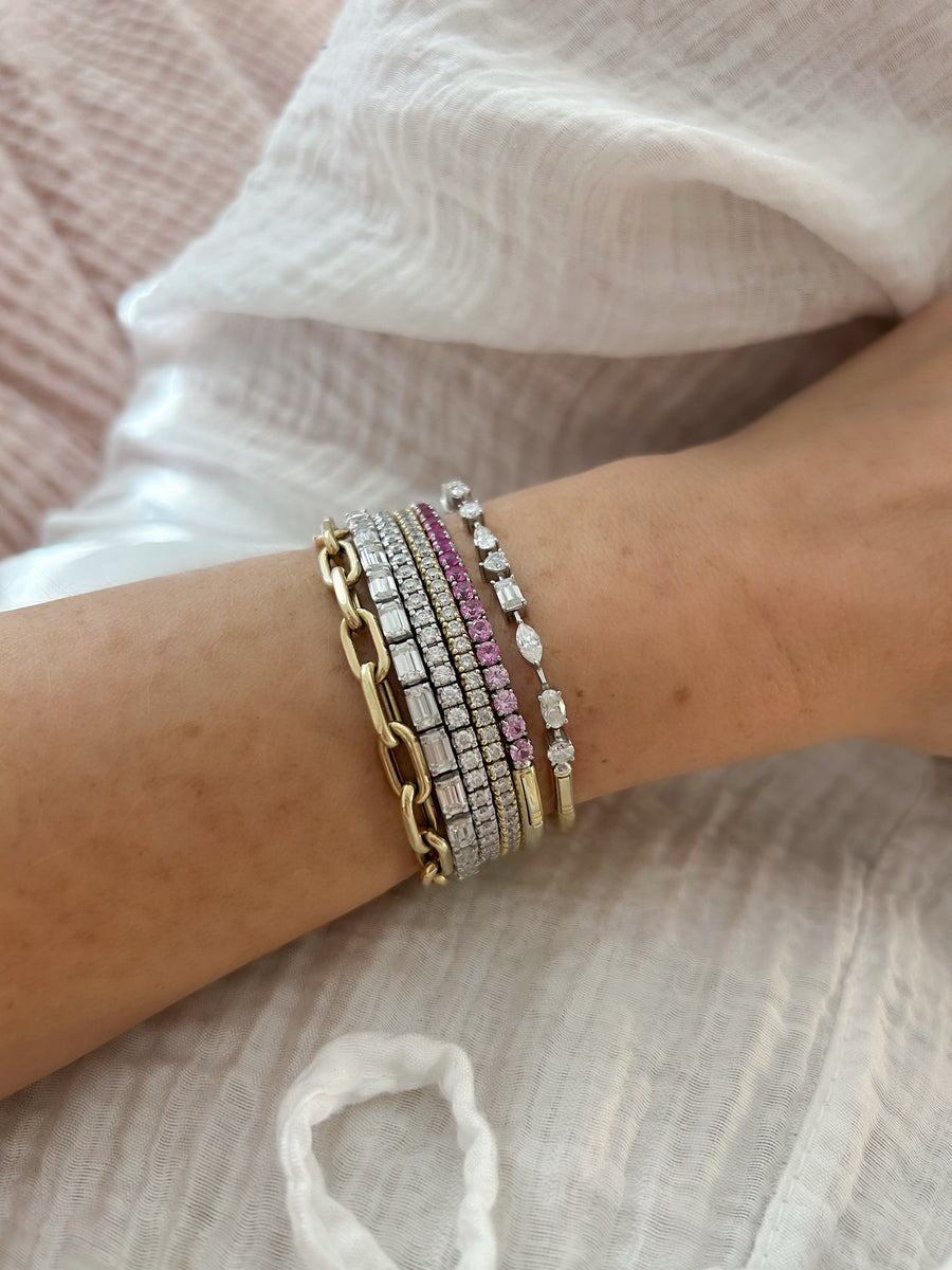 Half Bangle Pink Ombre Tennis Bracelet™ – EPJ