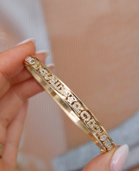 14k Skinny Mini Charm Bangle – EPJ