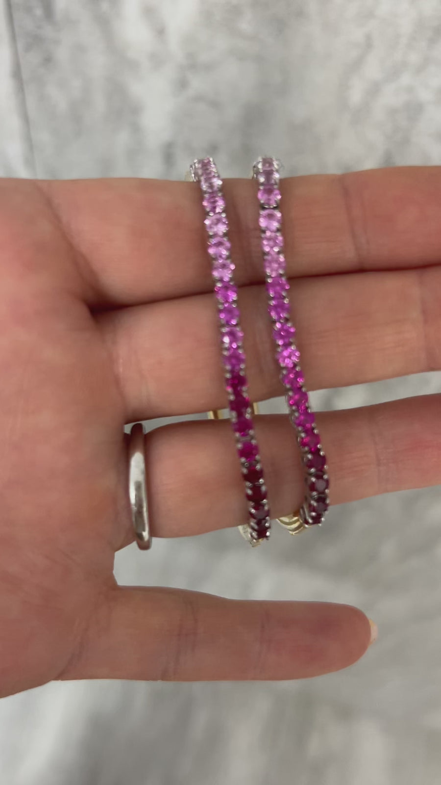 Half Bangle Pink Ombre Tennis Bracelet™ – EPJ
