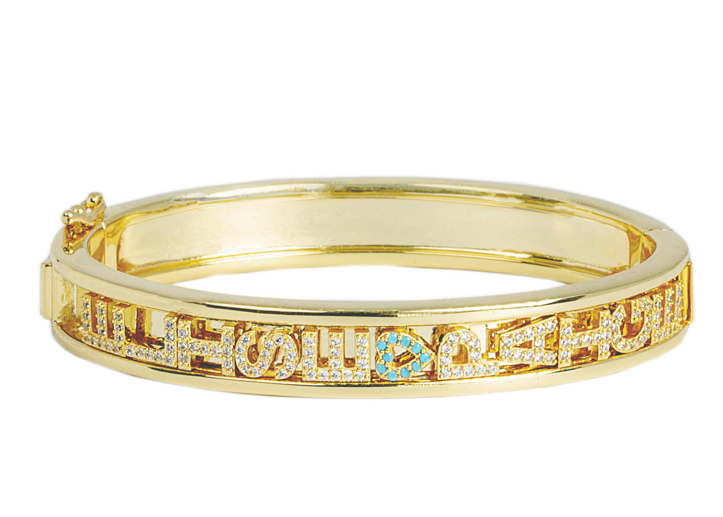 St John of God Eye Hook Bangle Bracelet - Gold-Filled Charm (9112GF)