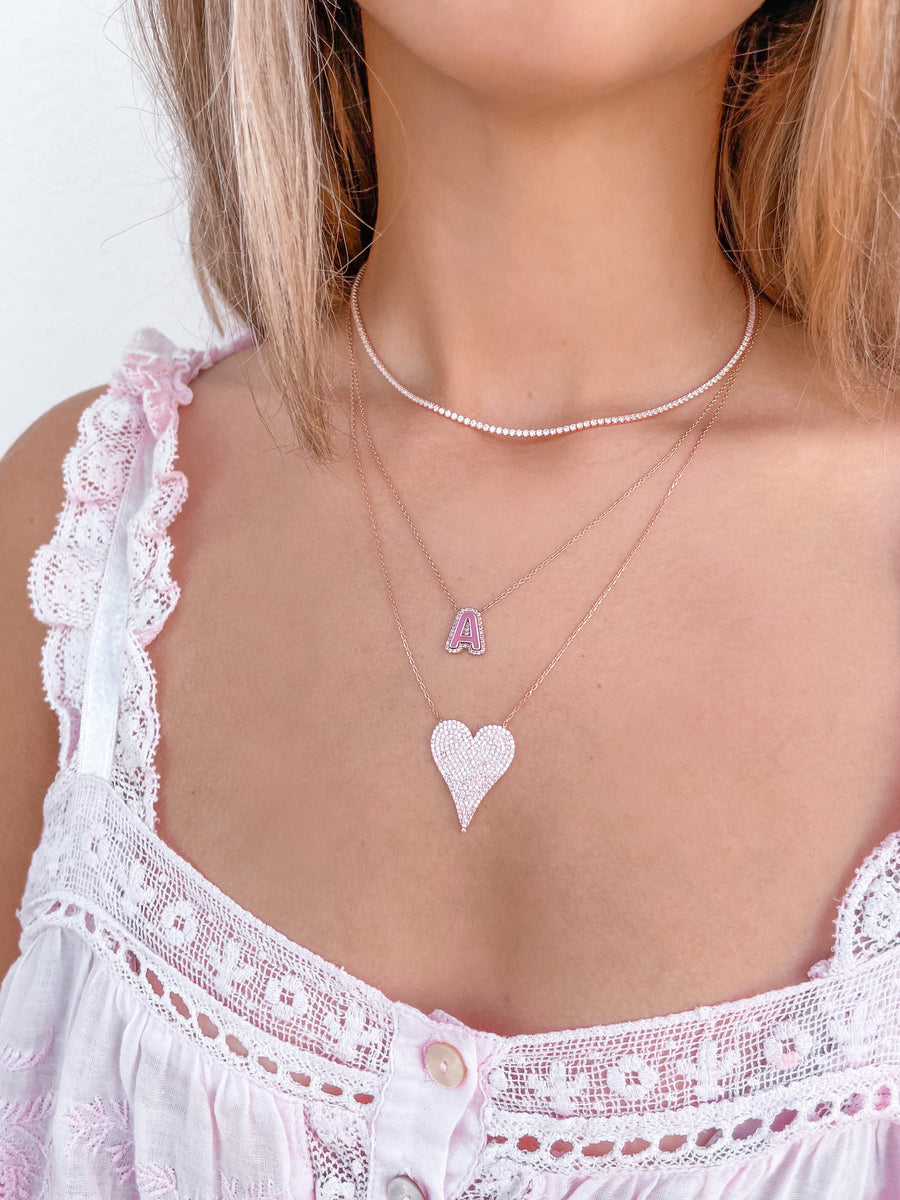 ■ENGBROX■ peace heart pearl necklace set EBNL23056SV Peace, Love, And Mother Of Pearl Heart Necklace – Steel Time