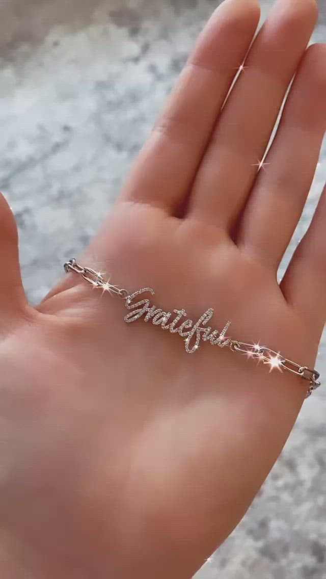 Name bracelet on chain