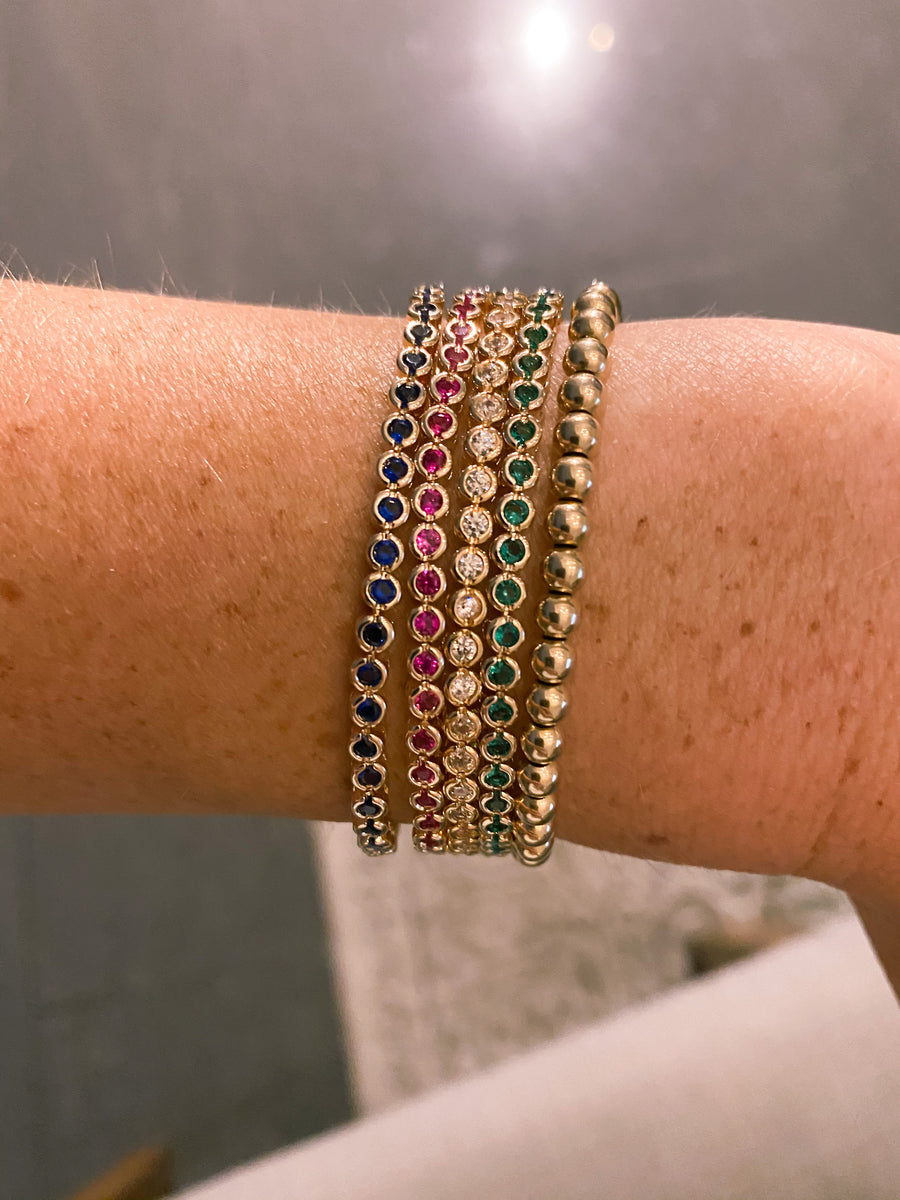 Bezel Set Cz Tennis Bracelet Sunshine Bezel Set CZ Tennis Bracelet